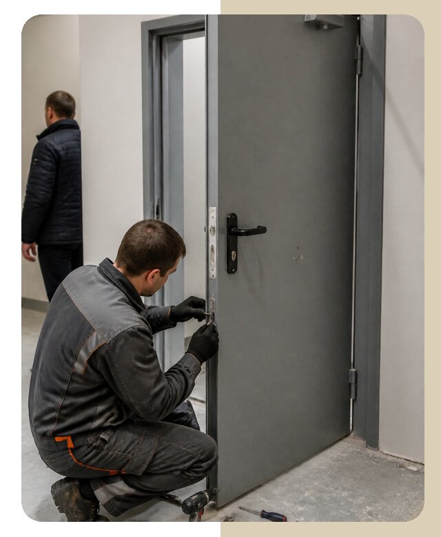 Ремонт противопожарной двери в Нижнекамске по цене 6590 р. | Дверной